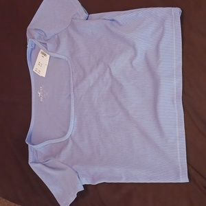 NWT Hollister Purple Ribbed Crop Top Size Large (L)